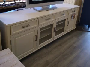 white tv stand