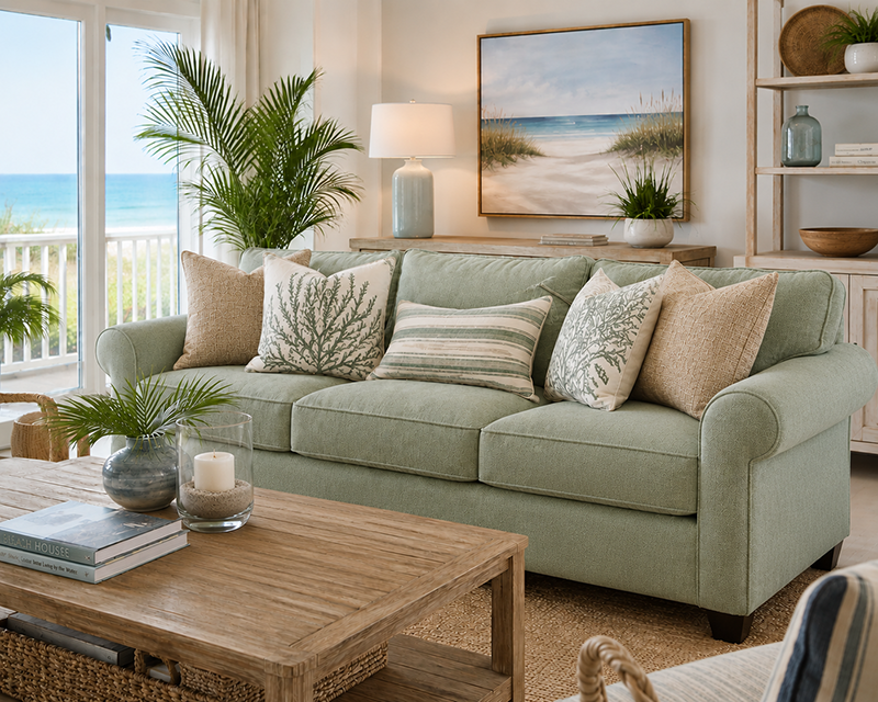 choose the perfect sofa for your coastal home at Owl's Nest Furniture